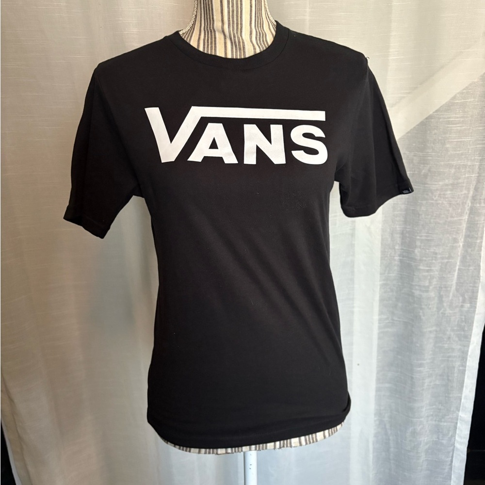 Vans Black Short Sleeve Tee Bold Logo